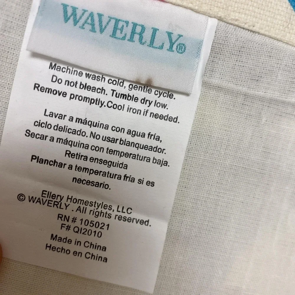 (1) Waverly Celeste Spring Birds Curtain Panel 50